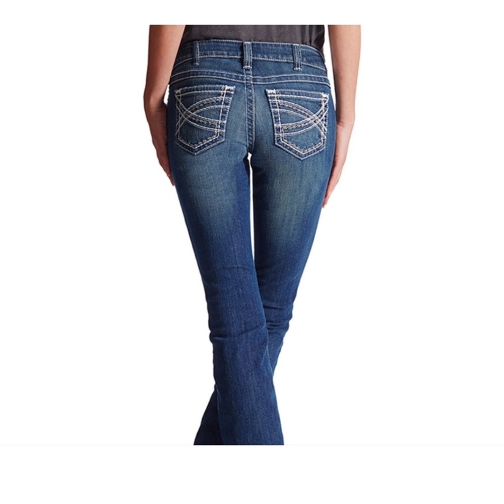 Ariat Blue Boot Cut Jeans with Designer Flair